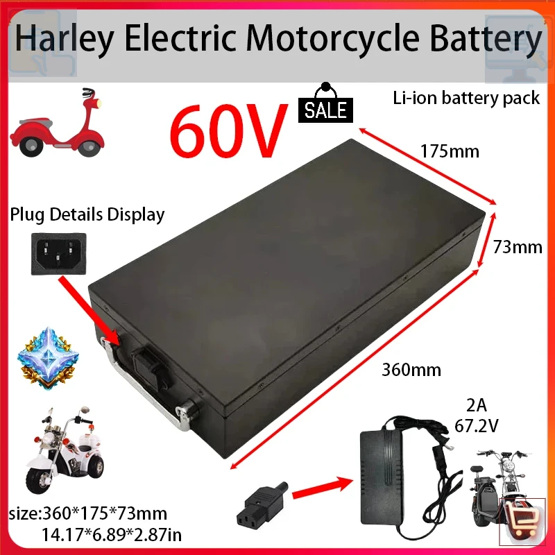 72V 30Ah Lifepo4 Battery Pack - Batterie Li-ion haute capacité 60V 20Ah-60Ah