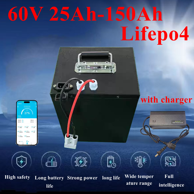 72V 30Ah Lifepo4 Battery Pack - Batterie au Lithium lifepo4, 100ah, 60V,